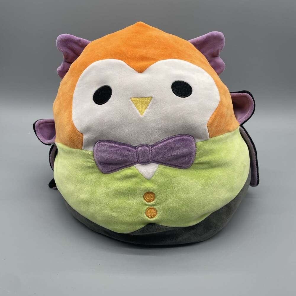Squishmallows Flip-A-Mallows Johan Pumpkin / Ellette Owl Halloween Plush 12 inch